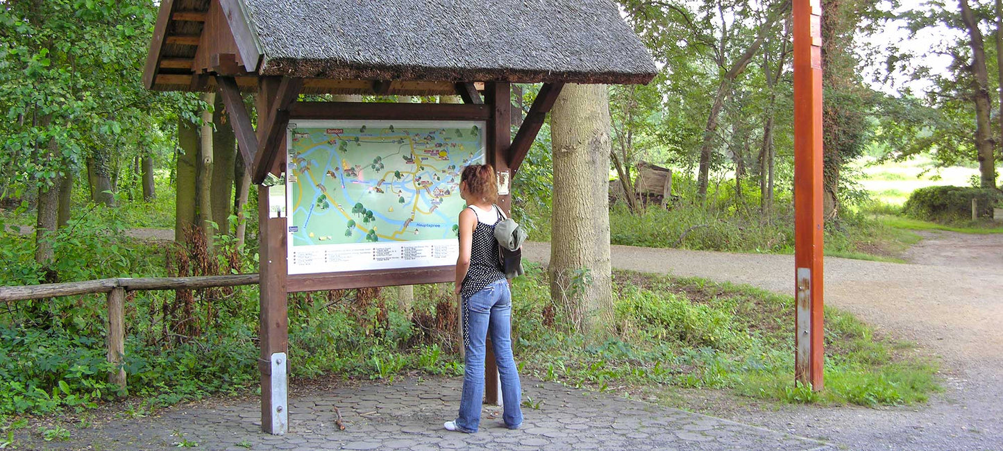 Karten an der Infotafel in Lübbenau