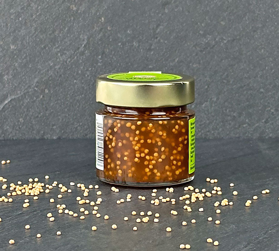 Apfel Senf 115 ml Glas Rückseite