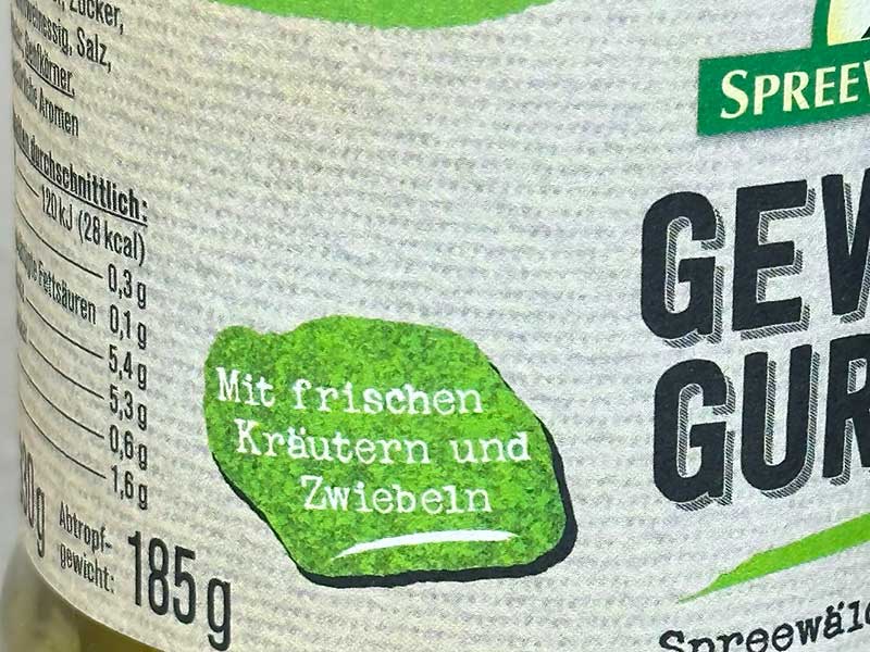 Spreewald Rabe Gewürzgurken mit frischen Kräutern und Zwiebeln