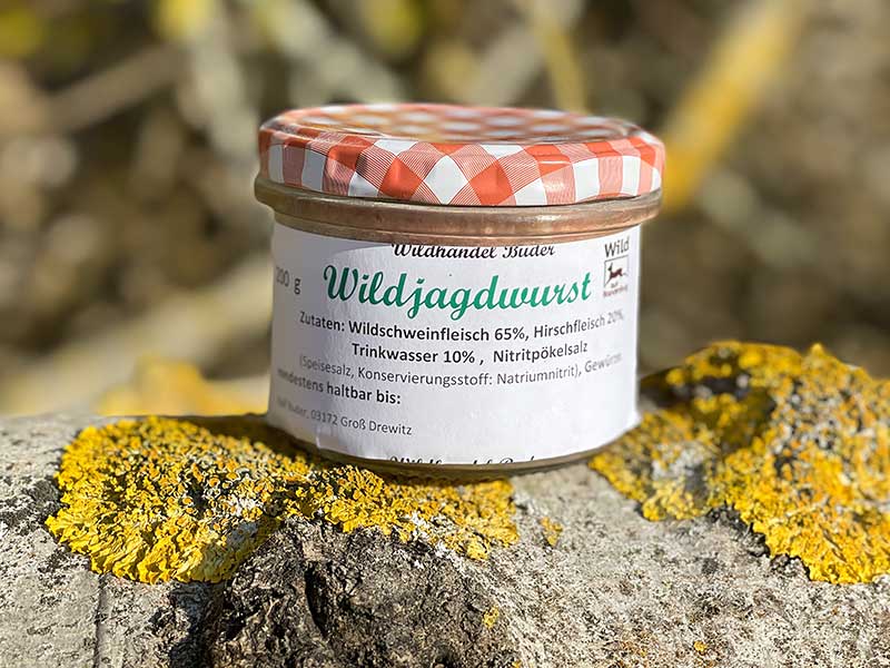 Wildjagdwurst im Glas vom Wildhandel Buder