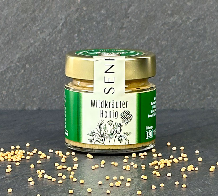 Wildkräuter Honig Senf 115 ml Glas