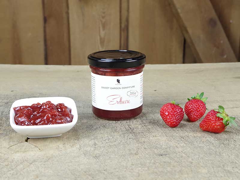 Mea Rosa Konfitüre Glas geöffnet