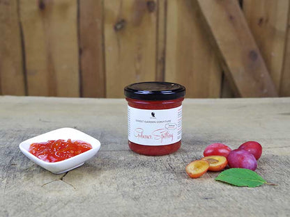 Mea Rosa Gubener Spilling Konfitüre Glas geöffnet