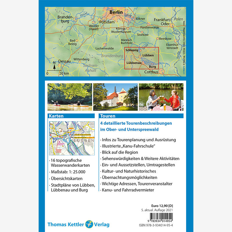 Freizeitkarte Kanu Kompakt Cover Rückseite