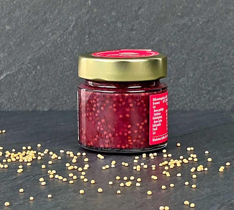 
                  
                    Preiselbeere Senf 115 ml Glas Rückseite
                  
                