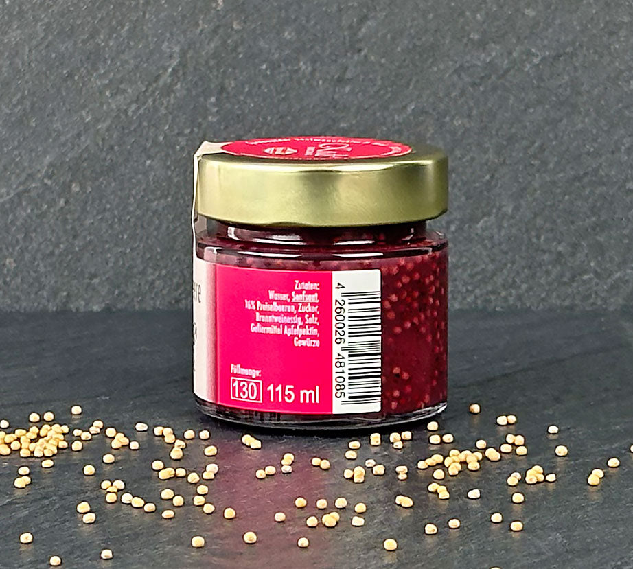 Preiselbeere Senf 115 ml Glas Zutaten