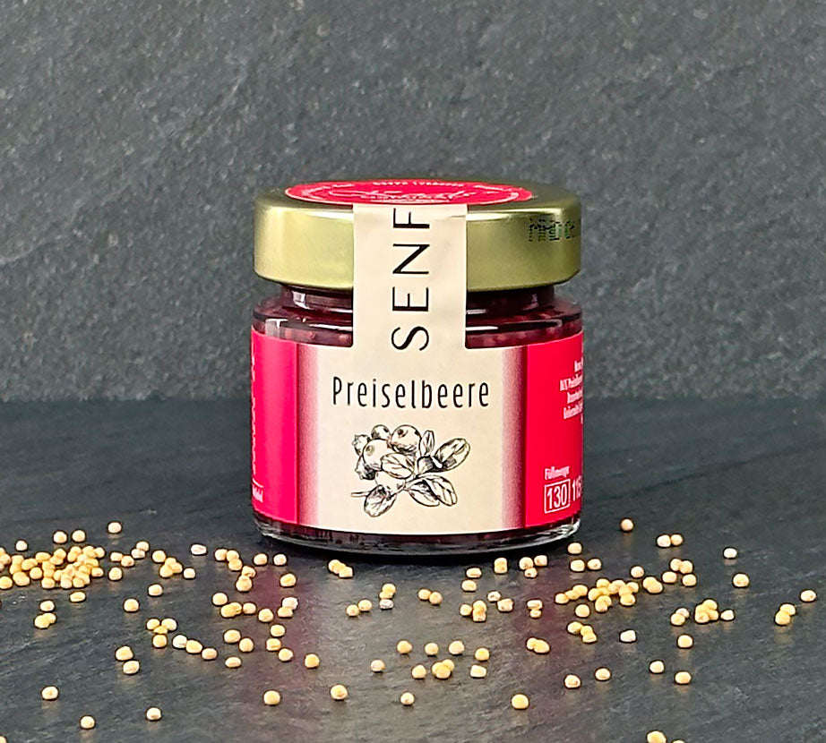 Preiselbeere Senf 115 ml Glas