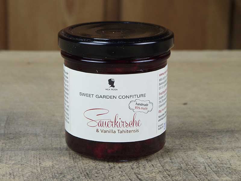 Mea Rosa Sauerkirsche und Vanilla Tahantitis Konfitüre Konfitüre