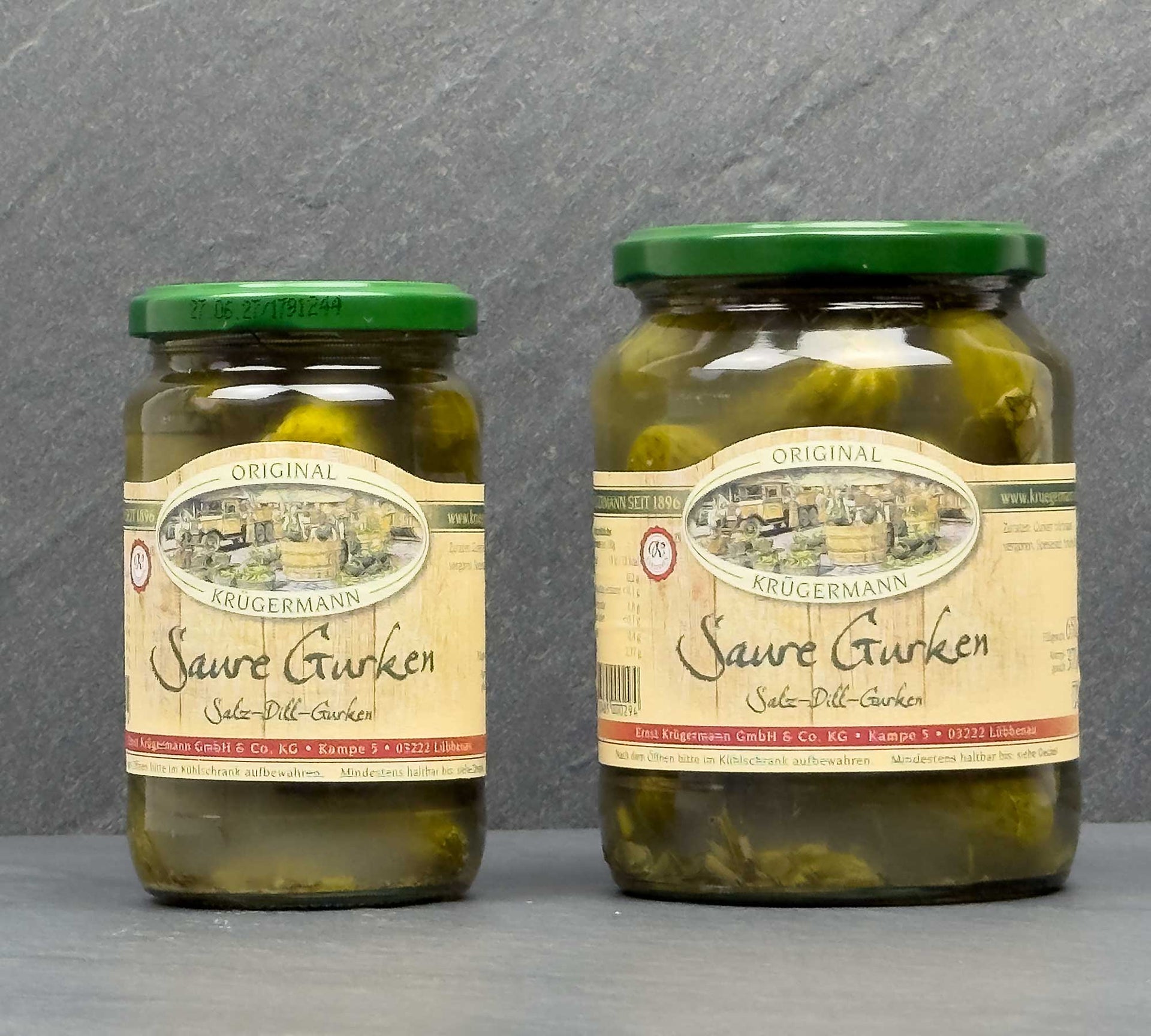gurken aufbewahrung Krügermann Saure Gurken 370 & 720 ml Glas