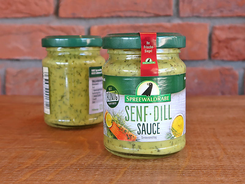 Senf-Dill Sauce im Glas