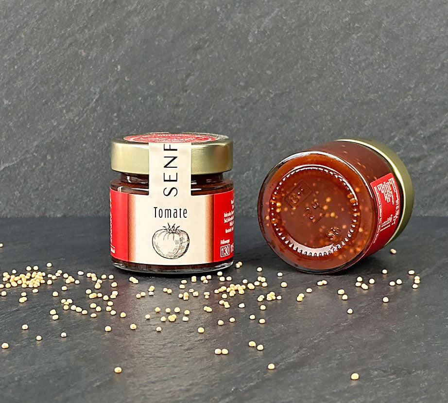 Tomate Senf 115 Glas Unterseite Glas