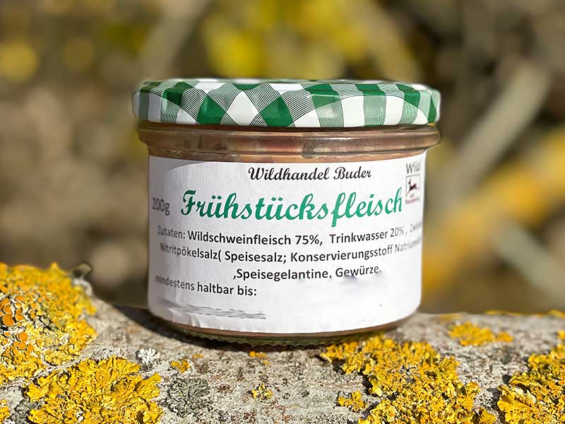 Wildfrühstücksfleisch im Glas vom Wildhandel Buder